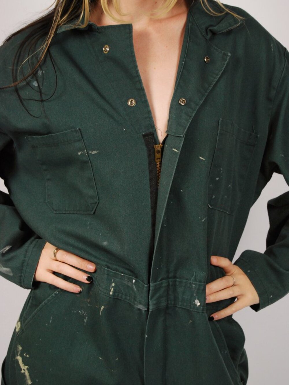 90s Distressed Coveralls (2XL) vintage mens pants painted pants utility uniform - Picture 7 of 8